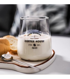 Cклянка з жароміцного скла Good Morning Coffee House прозора 300 мл (арт. H-123)