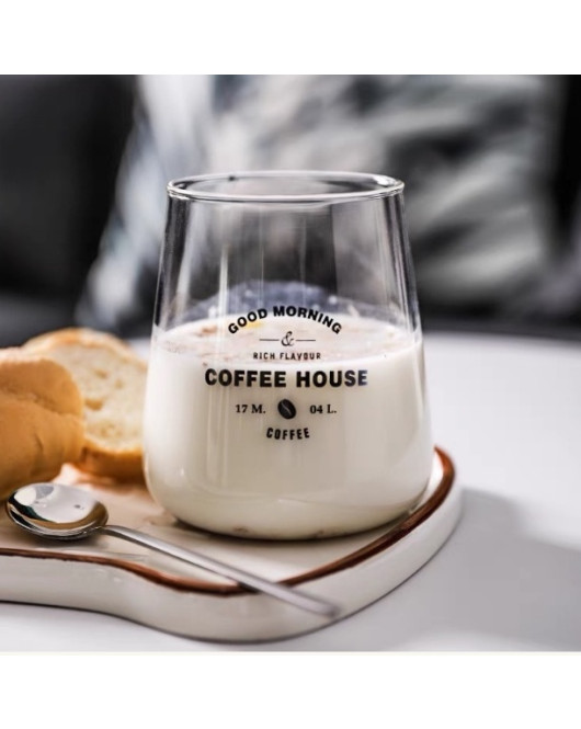 Cклянка з жароміцного скла Good Morning Coffee House прозора 300 мл (арт. H-123)