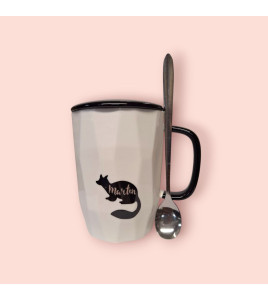 Чашка з кришкою і ложкою "Інь Янь" Martin 400мл (633)