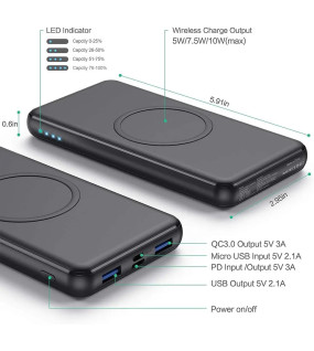 Павербанк УМБ QC3.0 26800 mAh Black (27003)