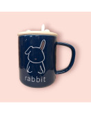 Чашка Звірята з кришкою і ложкою в наборі 350мл. Rabbit 631