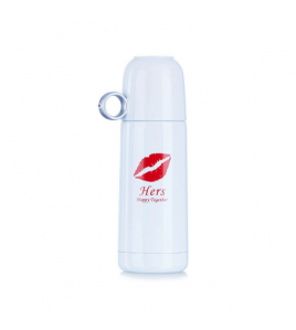 Термокружка 350мл His / Her Happy Together колір - біла (F-3018)