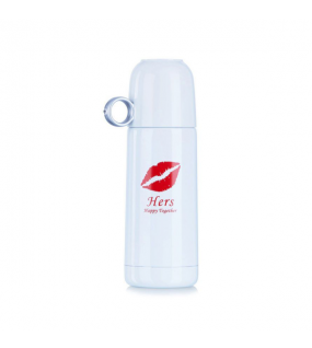 Термокружка 350мл His / Her Happy Together колір - біла (F-3018)