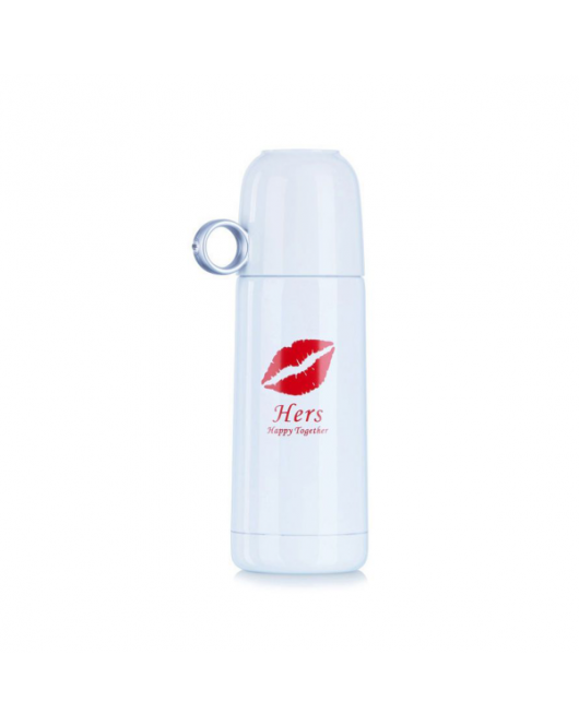 Термокружка 350мл His / Her Happy Together колір - біла (F-3018)
