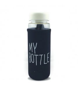 Пляшка My Bottle 500мл в чохлі Чорна (SL016)о