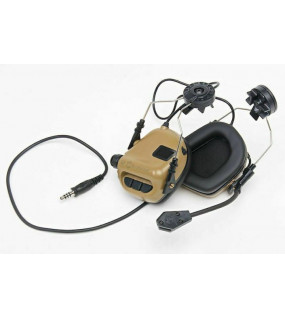 Навушники активні для стрільби тактичні Earmor M32H ORIGINAL Койот