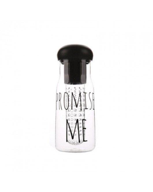 Пляшка для води і напоїв "Promise Me Fruit" 720мл чорна (R-33)