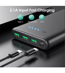 УМБ QTshine Power Bank 26800 мАг - портативний зарядний пристрій великої ємності зі швидкою зарядкою