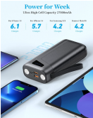 Аккумулятор УМБ Powerbank RSESUN 27000 mAh з фонарем