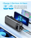 Аккумулятор УМБ Powerbank RSESUN 27000 mAh з фонарем