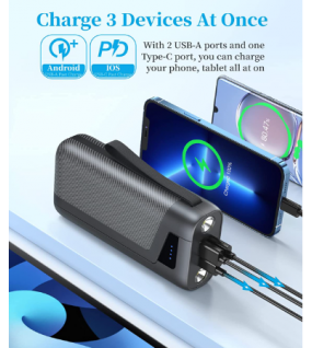 Аккумулятор УМБ Powerbank RSESUN 27000 mAh з фонарем